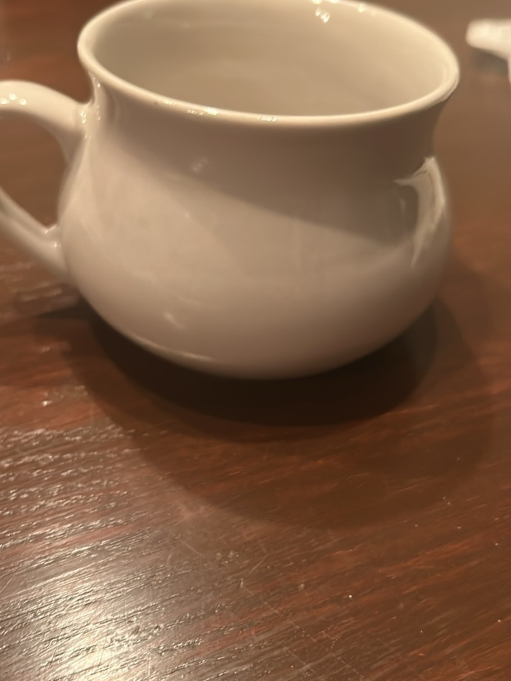 Onion Soup Ceramic Soup Mug - White with Green Lettering - Picture 3 of 4